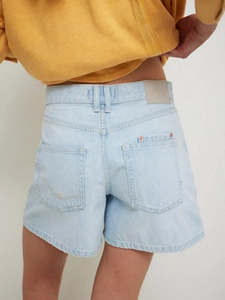Shorts en jean vintage coupe bootcut pour femme, taille mi-haute, coupe régulière, séchage rapide, style décontracté et sexy pour club et soirée - Product Image 5