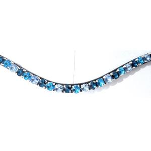 Diadema de cuero con cristales para caballo, 10mm, Rivoli Bling, accesorio para brida, botón a presión de cambio rápido, aparejos ecuestres, arnés de caballo personalizado - Product Image 1