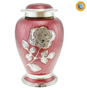 Urnas Funerarias de Latón con Diseño de Rosas de Linea Exports, Urnas de Cremación de Metal para Adultos - Product Image 1