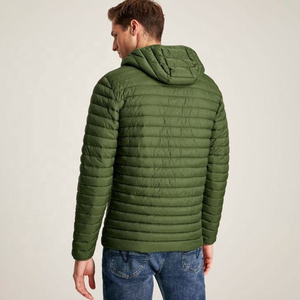 Men's Lightweight Quilted <b>Puffer</b> <b>Jacket</b> Hooded Zip Insulated Padded Outdoor Winter Coat Wholesale OEM Custom Logo - Product Image 3