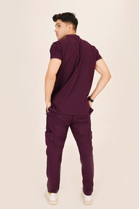 DUIDE Ensemble d'uniformes médicaux pour femmes à col montant, avec logo personnalisé, en tissu polyester/coton, détection d'aiguilles - Product Image 6