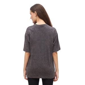 T-shirt femme délavé à l'acide en coton, style streetwear, coupe oversize, vêtements personnalisés, fournisseur d'usine OEM et marque privée - Product Image 6