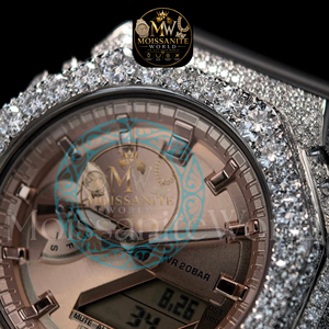Wholesale <b>Men's</b> Luxury Stainless Steel Analog Quartz Movement Full Pave Moissanite Diamond VVS Stone Hip Hop Wrist <b>Watch</b> - Product Image 5
