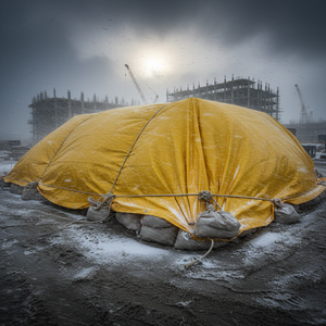 Feuille de polyéthylène industrielle extra épaisse et résistante, imperméable à toutes les intempéries, en PVC, pour la construction industrielle et les applications extérieures - Product Image 2