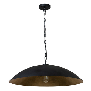 Round Brass Pendant <b>Light</b> Gold Metal Shade LED Indoor <b>Ceiling</b> Fixture Large Size Mounted Design Bowl Shape 2700K Warm - Product Image 3