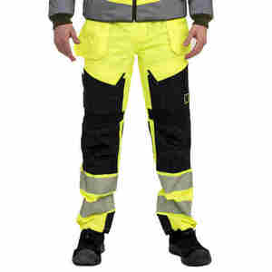 High Visibility Workwear Trousers Water-Proof Oil-Resistant OEM <b>Road</b> Safety Reflective Pant Customizable - Product Image 4
