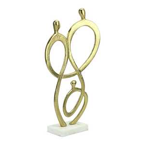 Jaffs Exports JE2080 54cm H X 10.5cm W X 27cm L Gold Plated Aluminium Modern Sculpture Handmade Eco-Friendly Durable Art <b>Figure</b> - Product Image 3