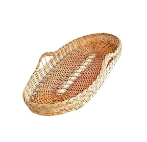 Panier à langer en rotin style bohème combiné avec un panier à langer pour enfant en rotin, organisateur de table à langer en osier tressé pour bébé - Product Image 3