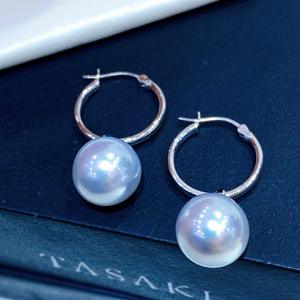 Boucles d'oreilles en argent pur 925 avec perle noire naturelle, nœud élégant et précis, 10-11 mm, cadeau personnalisé tendance, style identique à la marque - Product Image 3