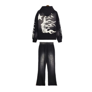 Service OEM, Prix Bas, Survêtement Empilé pour Femme, Meilleure Vente, Ensemble de Survêtement Oversize Délavé à l'Acide pour Femme - Product Image 3