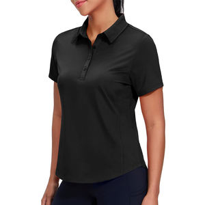Chemises polo pour femmes avec logo personnalisé, manches courtes, fournisseur direct d'usine, couleur unie, pour adultes, OEM - Product Image 3