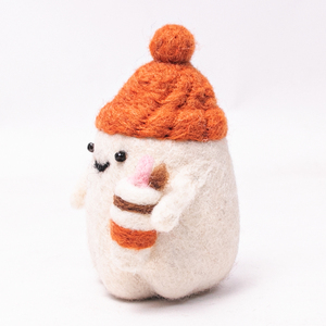 ผีน้อยน่ารักในหมวกไหมพรมทำมือ ตกแต่งฮาโลวีน - Product Image 4