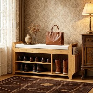 Panca Portascarpe Moderna 99,9 cm x 30 cm x 50 cm, Mobile in Metallo Salvaspazio per Ingresso e Conservazione Scarpe - Product Image 6