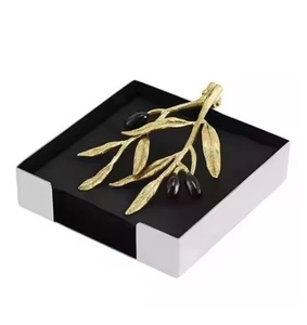 Boîte à mouchoirs en bois de luxe avec feuille d'or rose, support à serviettes de créateur, vente en gros, meilleure qualité, prix abordable, porte-serviettes élégants - Product Image 5