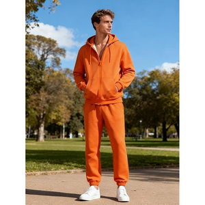 Mens Casual Sportswear Set Zip Hoodie and Elastic Waist Jogger Pants Athletic Running Outfit for <b>Comfort</b> - Product Image 4