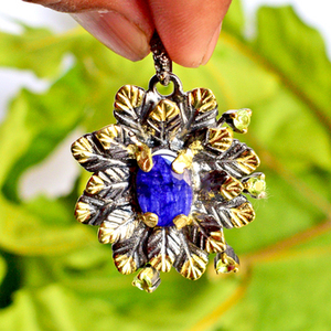 Colgante de plata de ley 925 pura con baño de rodio y peridoto, amuleto de piedra preciosa, regalo clásico, collar con colgante fino para mujer, para usar en bodas. - Product Image 2