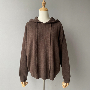 Conjunto Deportivo con Capucha para Mujer, Manga Larga, Color Sólido, Corte Holgado Informal, con Bolsillos Laterales, Cierre con Cordón, Estilo Otoñal - Product Image 3