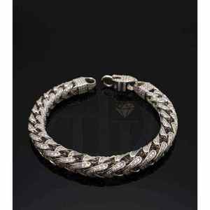 Luxury Designer Diamond Jewelry Iced Out Mens <b>Chain</b> Bracelet <b>Cuban</b> <b>Link</b> 10K 14K Gold VS1 VS2 Clarity 925 <b>Silver</b> Hip Hop - Product Image 2