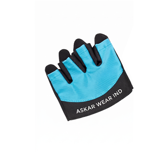 Unisex <b>Half</b>-Finger Polyester Fitness Gloves Palm Guard Lightweight Non-<b>Slip</b> Black Blue for Weight Lifting Gym Training - Product Image 2