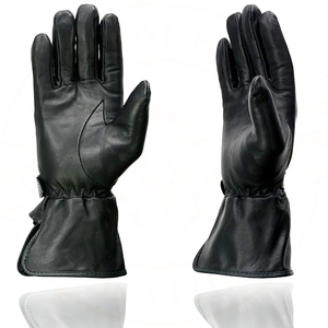Gants de sport Samroz pour hommes en cuir véritable noir, tactiles, légers, pour l'extérieur - Product Image 4
