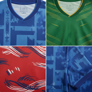 Maillots de football personnalisés 2025 – Nouveau style, impression numérique, 100 % polyester, broderie 3D, légers, manches courtes, nom de l'équipe sur le devant - Product Image 4