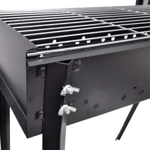30\" X 11\" Square BBQ <b>Stand</b> with Charcoal <b>Barbecue</b> Grill - Product Image 4