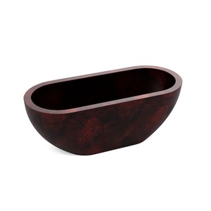 Large Double Wall Oval Antique Finish Texture or Hammered Copper Freestanding Elegant Bathtub Rustic Modern Centerpiece. - Product Image 2