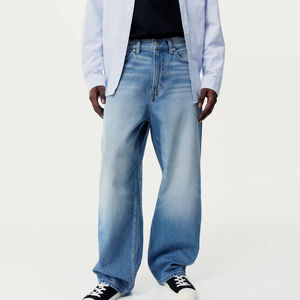 Fabricante OEM de Pantalones Vaqueros Anchos de Mezclilla Lavada para Hombre de Alta Calidad Personalizables, Diseño Personalizado de Jeans de Pierna Ancha para Hombre Estilo Urbano - Product Image 6