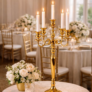 Décoration de table pour dîner aux chandelles  Décoration de table pour fête de jardin  Aménagement de table pour dîner romantique en plein air  Arrangement de table pour repas raffinés - Product Image 4