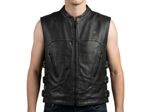Men's Genuine <b>Leather</b> <b>Vest</b> Wholesale Adults Sleeveless Motorcycle Jacket Custom OEM ODM Casual Biker Outerwear 2026 - Product Image 2