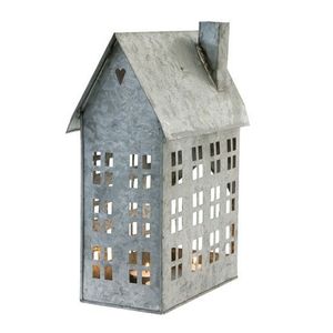 โคมไฟรูปทรงบ้านโลหะพร้อมช่องหน้าต่าง งานฝีมือตกแต่งสไตล์ดั้งเดิม - Product Image 2