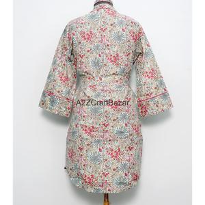 เดรสผ้าฝ้ายพิมพ์ลายดอกไม้สไตล์วินเทจ ทรงมิดิ  รักษ์โลก  เซ็กซี่  โบฮีเมียน  ฮิปฮอป  สำหรับงานปาร์ตี้  คอวี  แขนทรงกระดิ่ง  ติดกระดุม - Product Image 6