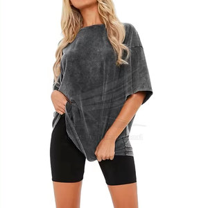 T-shirt pour femme à porter au quotidien, en toile douce et légère, respirant et confortable pour l'été - Product Image 2