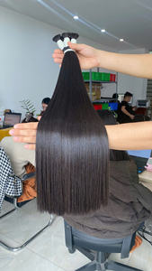 Tendance chaude Top produit os droit pleine longueur et lisse couleur noire cheveux en vrac prix abordable Extensions de cheveux - Product Image 4