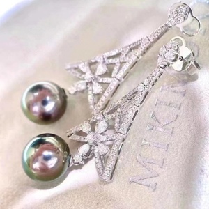 Pendientes Colgantes de Perlas de Agua Dulce con Cuentas de Mantou de Alta Calidad para Mujer, Joyería Fina de Lujo con Gran Sensación - Product Image 2