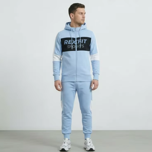 Rexfit Sports Custom Cotton <b>Sweat</b> <b>Suit</b> for <b>Men</b> Heavyweight Oversized Hoodie Sweatpants Blank Streetwear Tracksuit OEM Service - Product Image 1