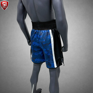 Shorts de boxe MMA élégants avec taille élastique et tissu satiné, ajustement confortable pour les combattants, séances d'entraînement, performances sur le ring - Product Image 6