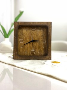 Minimalist Wooden Table <b>Clock</b> - Modern Home Decor - Product Image 4