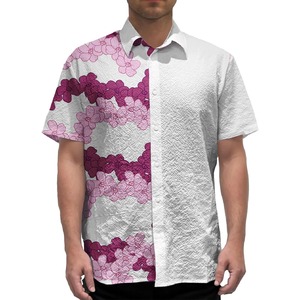 Camiseta de Verano para Hombre, Personalizada, con Diseño Tribal Polinesio Samoano, Estampado Floral, Cuello en V, Manga Corta, Cierre de Botón, Tejida - Product Image 2