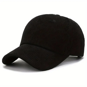 Casquette de baseball en velours côtelé avec sangle réglable, couleur unie, couleurs personnalisées, boucle dorée, unisexe, pour hommes et femmes, usage extérieur - Product Image 5