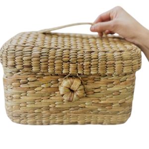Water Hyacinth Woven Basket Set – Eco-Friendly Gift <b>Hamper</b>, Toiletries Storage - Product Image 3