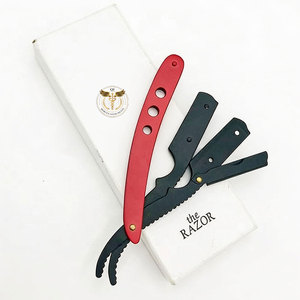 QORVEX INSTRUMENTS Rasoir droit professionnel personnalisé avec logo, en acier inoxydable, lame remplaçable, outil de rasage pour barbier, pour usage en salon - Product Image 5