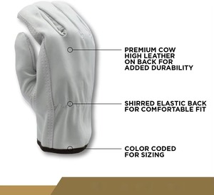 Cowhide Leather Mechanic <b>Gloves</b> Impact Safety Protection Driver Mechanics Winter Lining <b>Glove</b> - Product Image 2