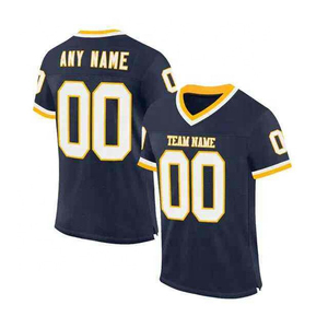 Camisetas de Fútbol Americano Personalizadas 2026 con Impresión por Transferencia de Calor, Transpirables, de Manga Corta, Diseño Cosido, Cuello en V Frontal para Adultos - Product Image 4