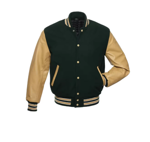 OEM Manufacturer High Quality windproof Varsity <b>Jacket</b> <b>Men</b> Chenille Embroidery PU Leather Sleeves Custom Baseball Letterman - Product Image 2