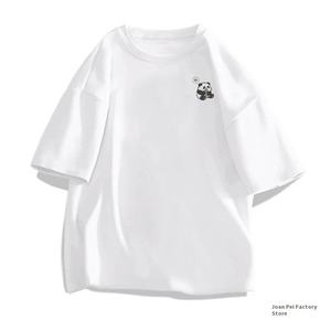 Camiseta de Marca Moderna para Hombre, Verano 2026, Casual, Holgada, de Algodón, Manga Corta, Blanca, con Tejido de Punto de 240 Gramos - Product Image 1