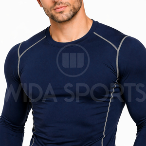 2026 New Custom Lightweight Breathable <b>Compression</b> <b>Shirt</b> <b>Men</b> Performance Gym Wear Moisture Wicking Athletic Base Layer Quick Dry - Product Image 3