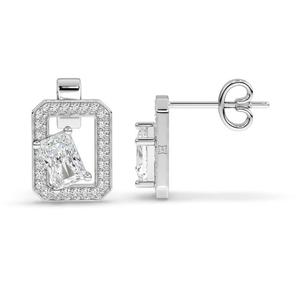 Boucles d'oreilles modernes en diamants de laboratoire, or 10K 14K 18K, platine, argent, pour mariage, usage quotidien, bijoux fins pour femmes, look élégant - Product Image 2