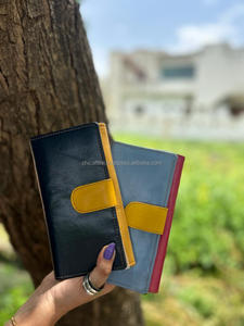 Nuevo bolso de mano de cuero de Color arcoíris reciclado hecho a mano Real para mujer, monedero multiusos de Color rechoncho elegante, tarjetero ATM, carteras de moda - Product Image 5