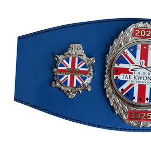 Cinturón de Campeonatos Británicos con Diseño de Union Jack y Emblema Plateado 2025, Cinturón de Título Personalizable de Calidad Premium - Product Image 4